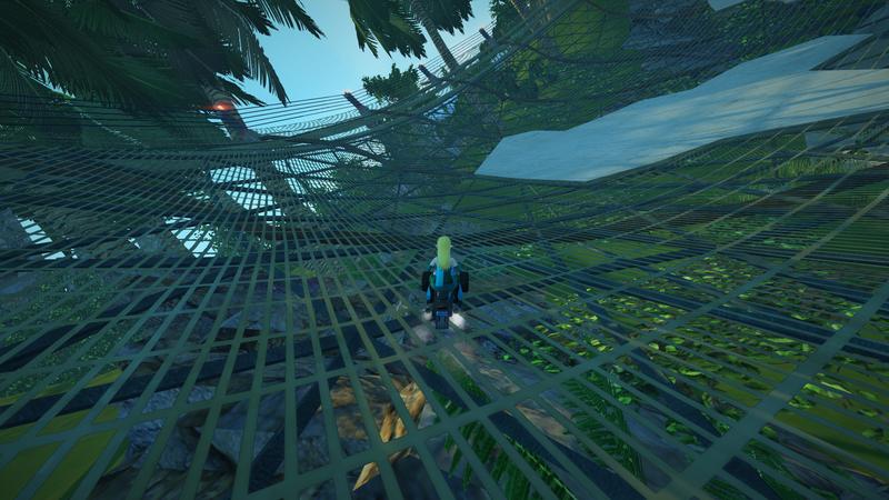 SuperTuxKart 1.3: An improved Sara kart driving in the battle arena Alien Signal set on a decrepit radiotelescope