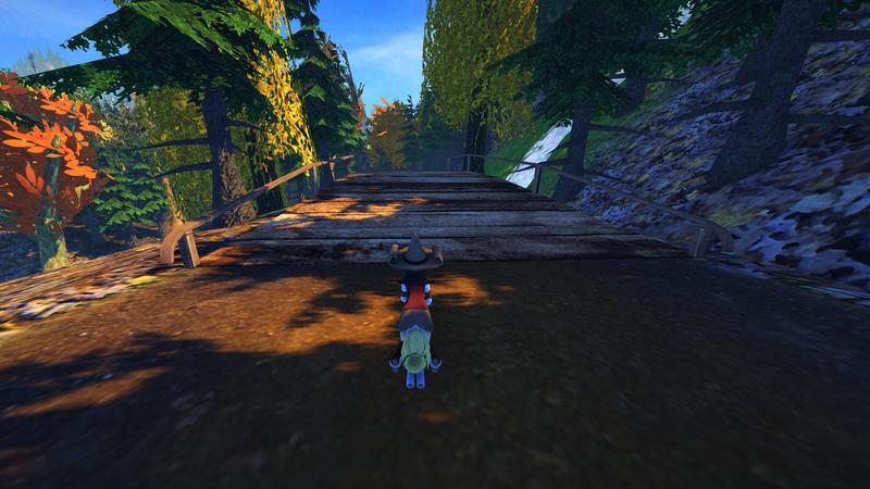 Pepper in front of a small wooden bridge in Black Forest